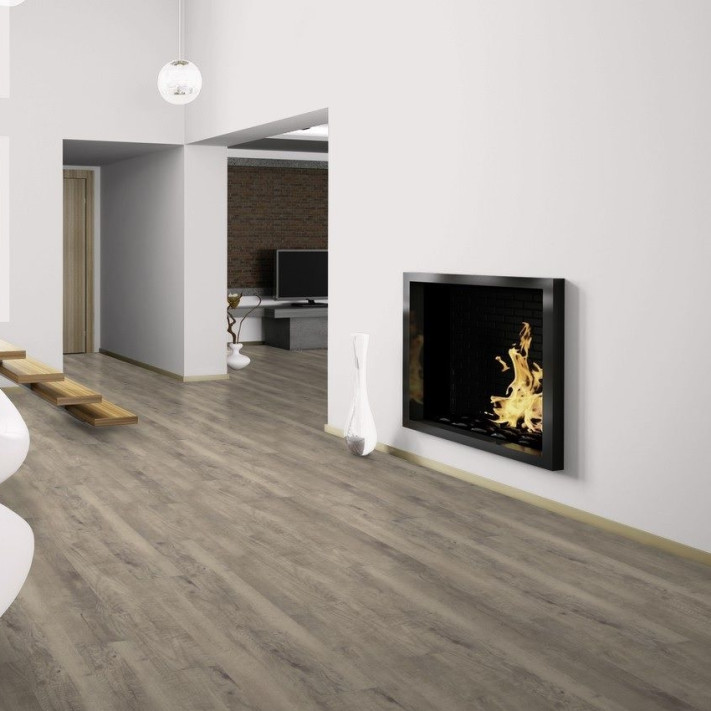 Вінілова підлога WINEO - DB00003 - 600 Wood Chateau Grey клейова