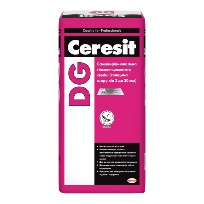 Самовирівнююча суміш Ceresit DG (25кг) Самовирівнююча суміш Ceresit DG (25кг)