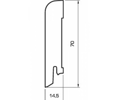 Деревянный плинтус Pedross Oak Varnished (70мм)