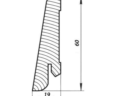 Плинтус Kluchuk Рустик KLR60-10 Дуб Термо (60мм)