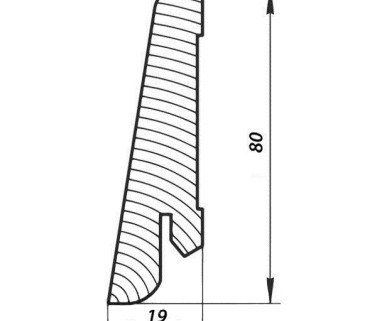Плинтус Kluchuk Рустик KLR80-09 Дуб Античный (80мм)