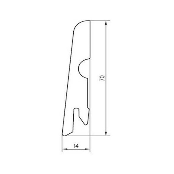 Плінтус МДФ Pedross P050284 (70мм)