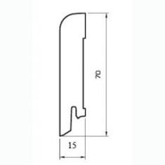 Дерев'яний плінтус Pedross горіх прямий Темний (70мм)
