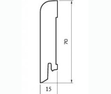 Деревянный плинтус Pedross дуб пиксбург прямой (70мм)