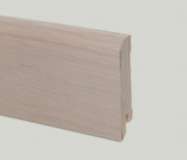 Деревянный плинтус Pedross дуб выбеленный/крем прямой (70мм)