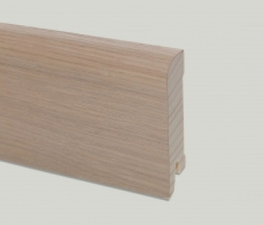 Деревянный плинтус Pedross дуб кремово-белый прямой (70мм)